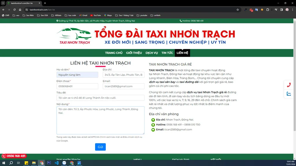 Hướng dẫn đặt xe qua website của chúng tôi